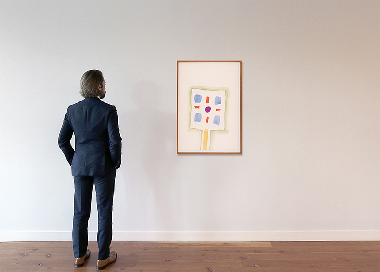 Artwork by Kenneth Lochhead, Stem Star, Made of watercolour on paper