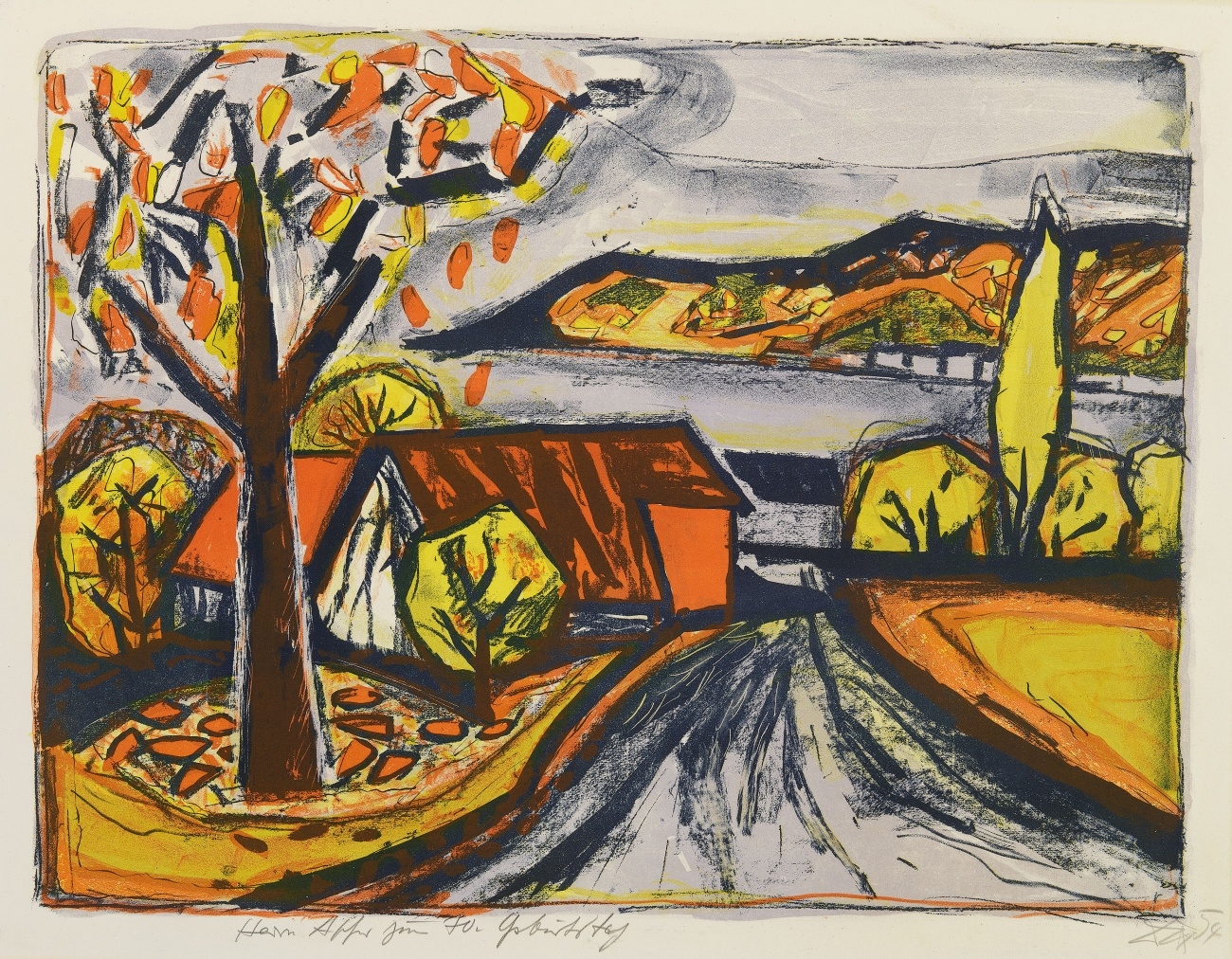 Artwork by Otto Dix, Hemmenhofen, Made of Colour lithograph