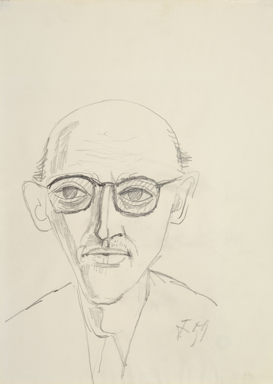 Artwork by Otto Dix, Portrait Heinz Pachen, Made of Pencil drawing on laid paper