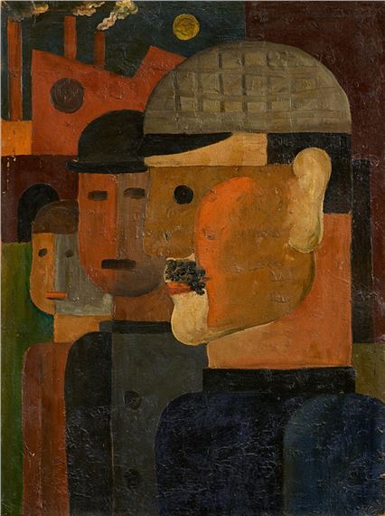 Drei Arbeiterköpfe by Franz Wilhelm Seiwert, 26