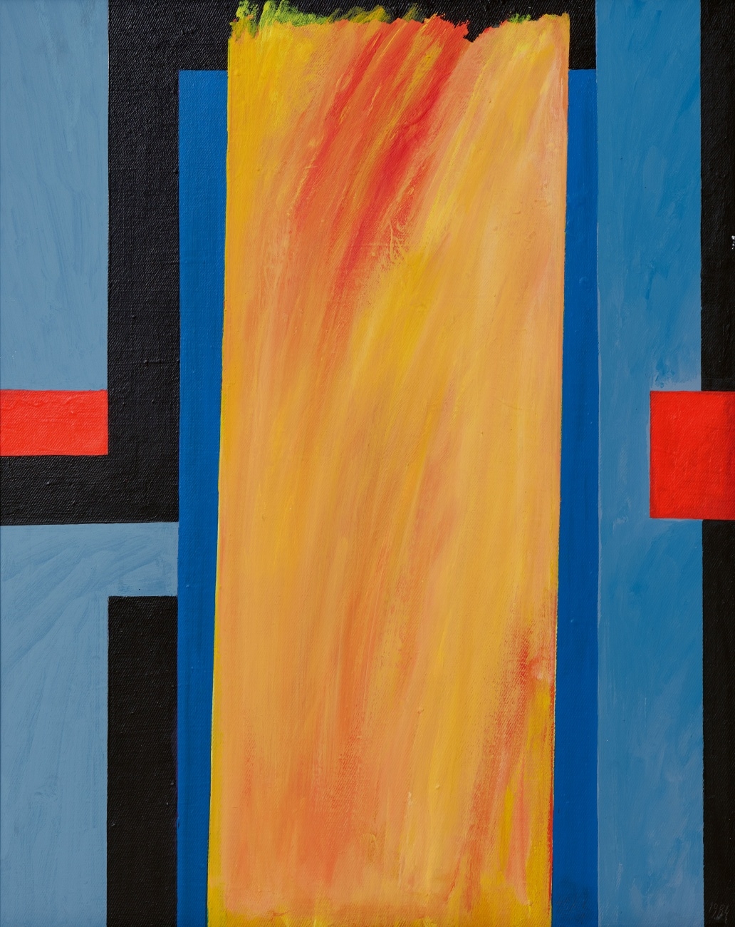 Artwork by Otto Herbert Hajek, Bild 103 Zyklus - Jerusalem - II-5, Made of Acrylic on fibreboard  In artist's frame