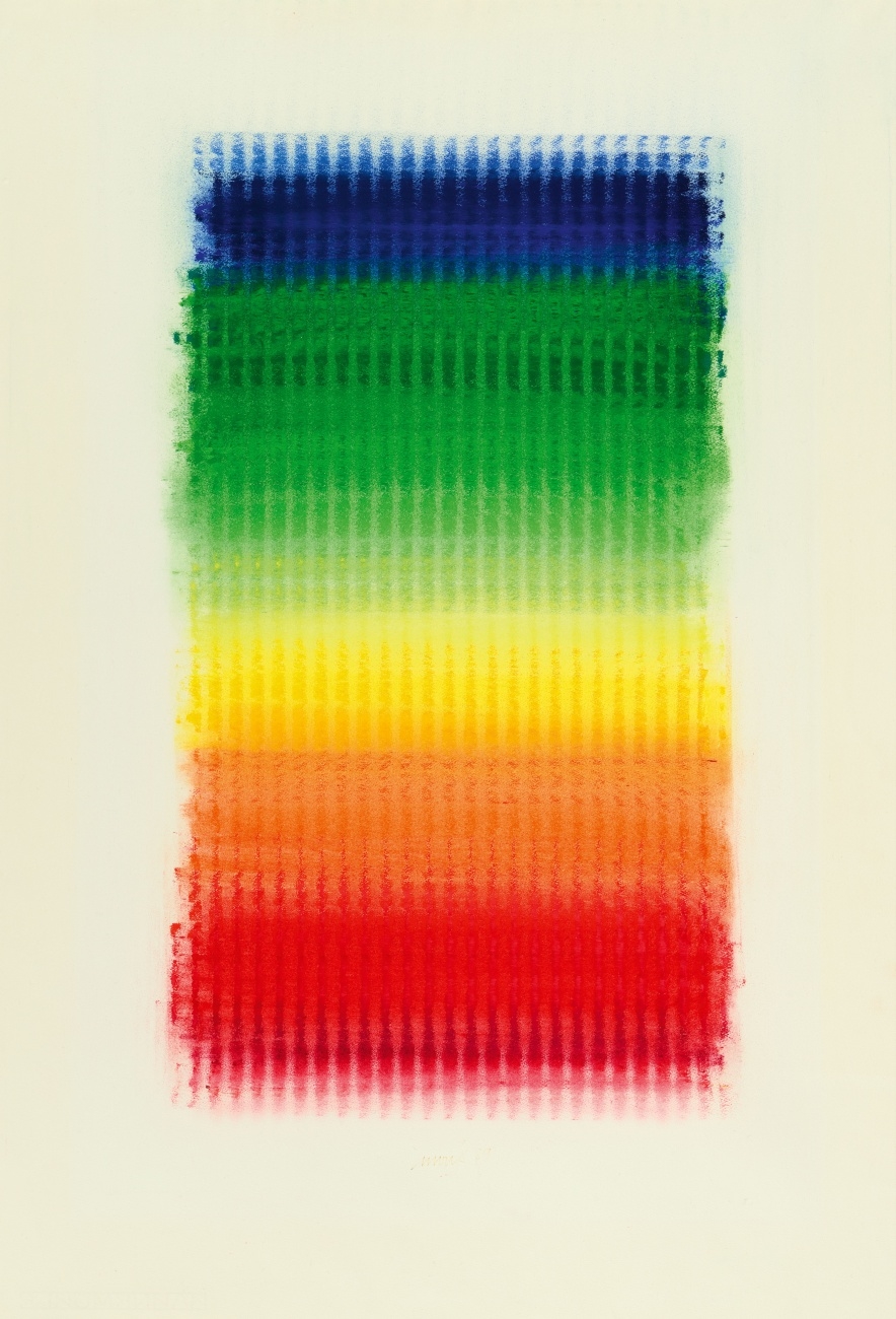 Artwork by Heinz Mack, Ohne Titel, Made of Pastel on card