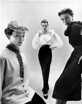 Models wearing created outfits by designer Hubert de Givenchy. Paris, France - Nat Farbman