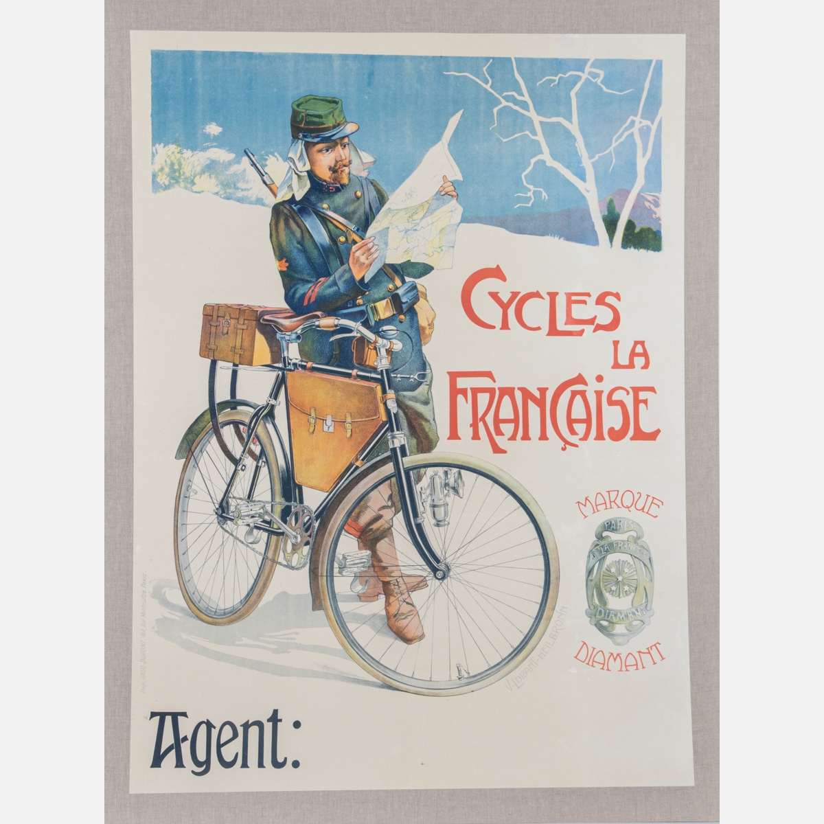 ANCIENNE PLAQUE DE vélo ou de cadre - PARIS - LA FRANCAISE - DIAMANT- EUR 10,00 - FR