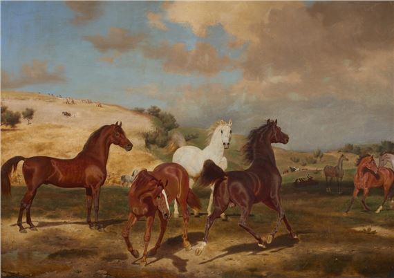 Horses in a Summer Meadow by Friedrich Anton Kilp