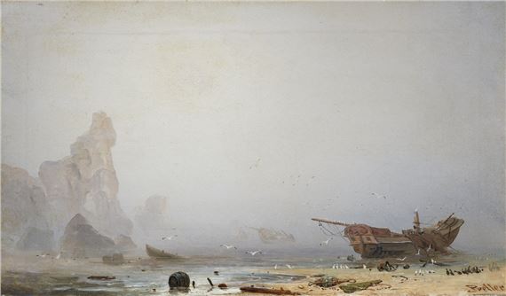 Foggy Water Landscape by Friedrich Preller the Younger