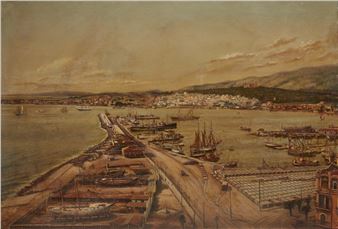 View from the L'Almudaina Palace over Palma Harbour and Castell de Bellver - Ramón Pou Vidal
