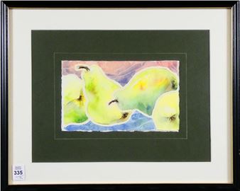 Two works: Tulips; Four Pears - Carolyn Reynolds