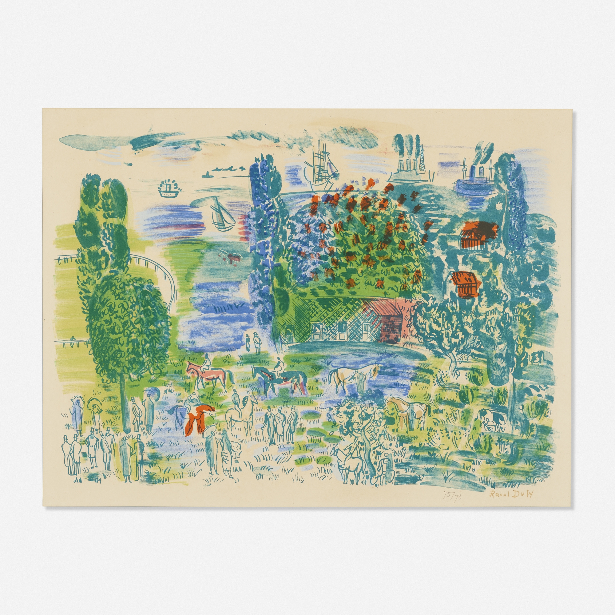 Raoul Dufy | Au Paddock (1952) | MutualArt
