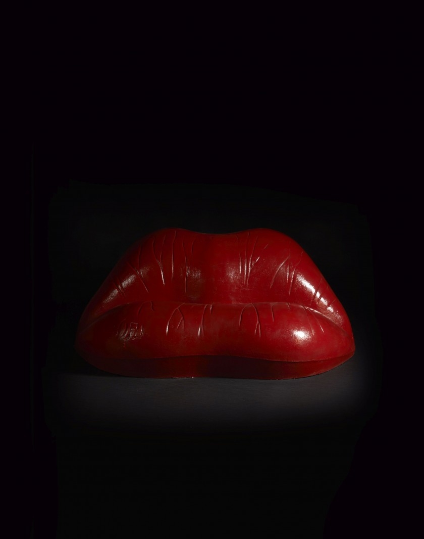Artwork by Salvador Dalí, Lip sofa, Made of gouache on paper