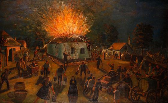 Burning House... by Elek Gyori