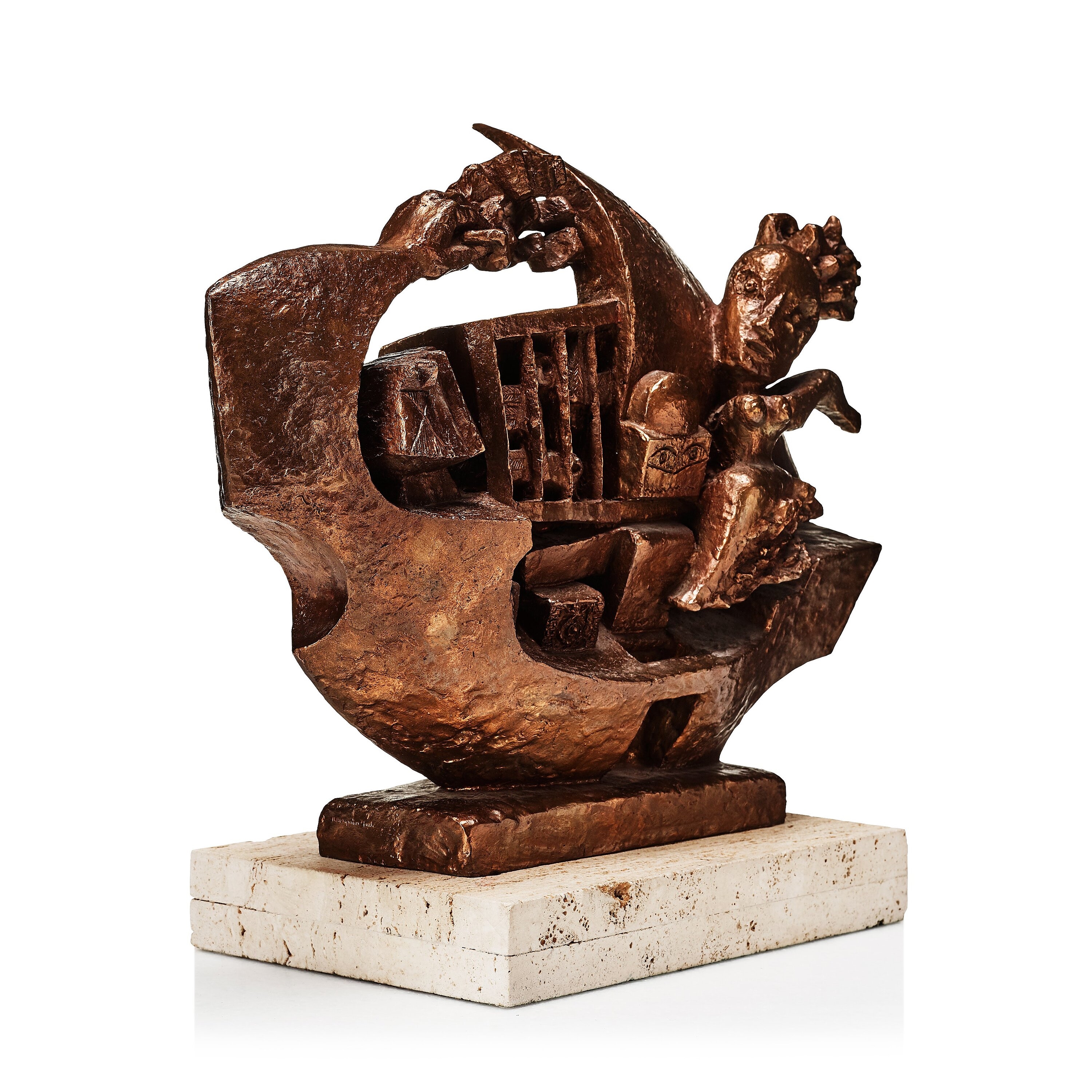 Artwork by Eric Grate, "Columbi hemfärd", Made of Bronze