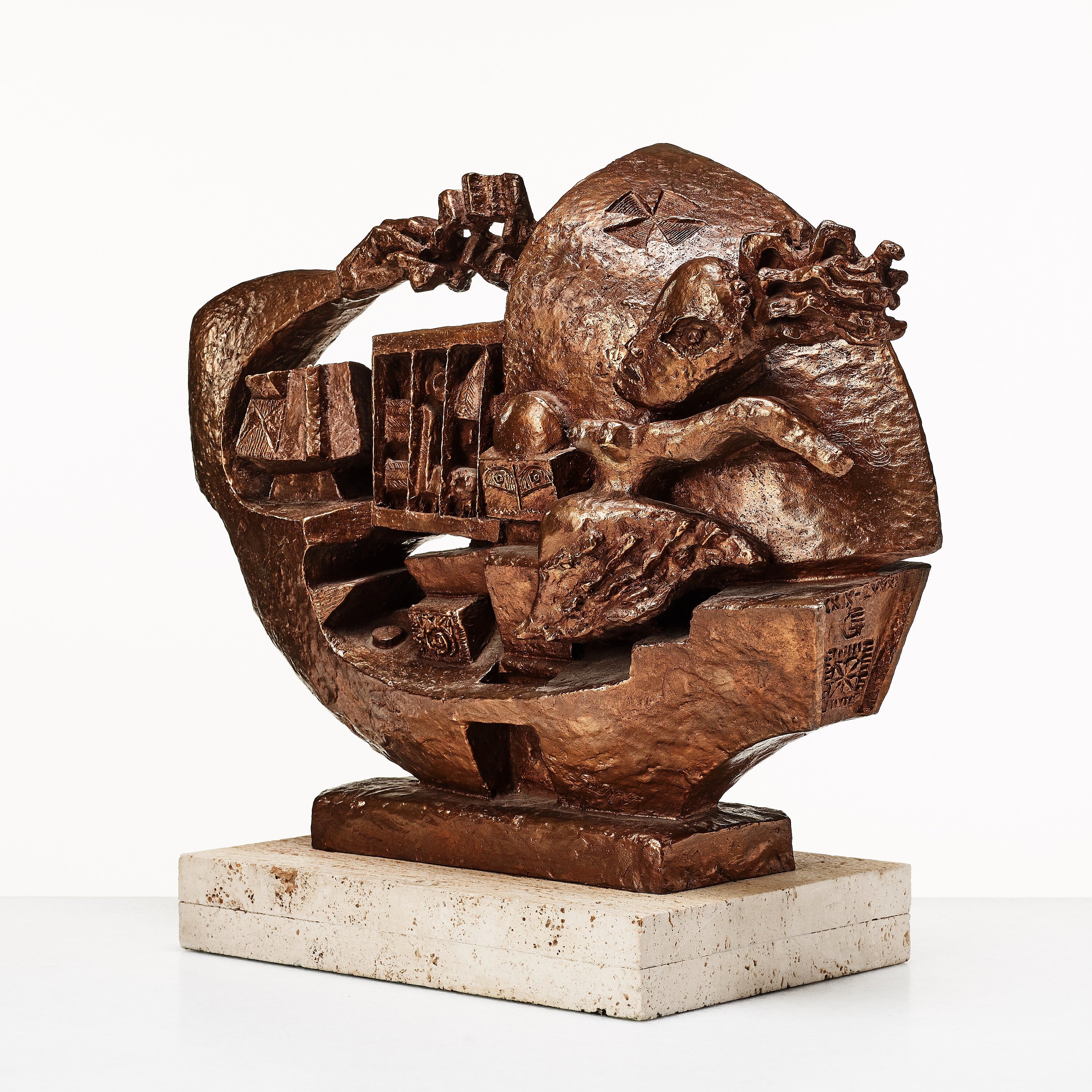 Artwork by Eric Grate, "Columbi hemfärd", Made of Bronze