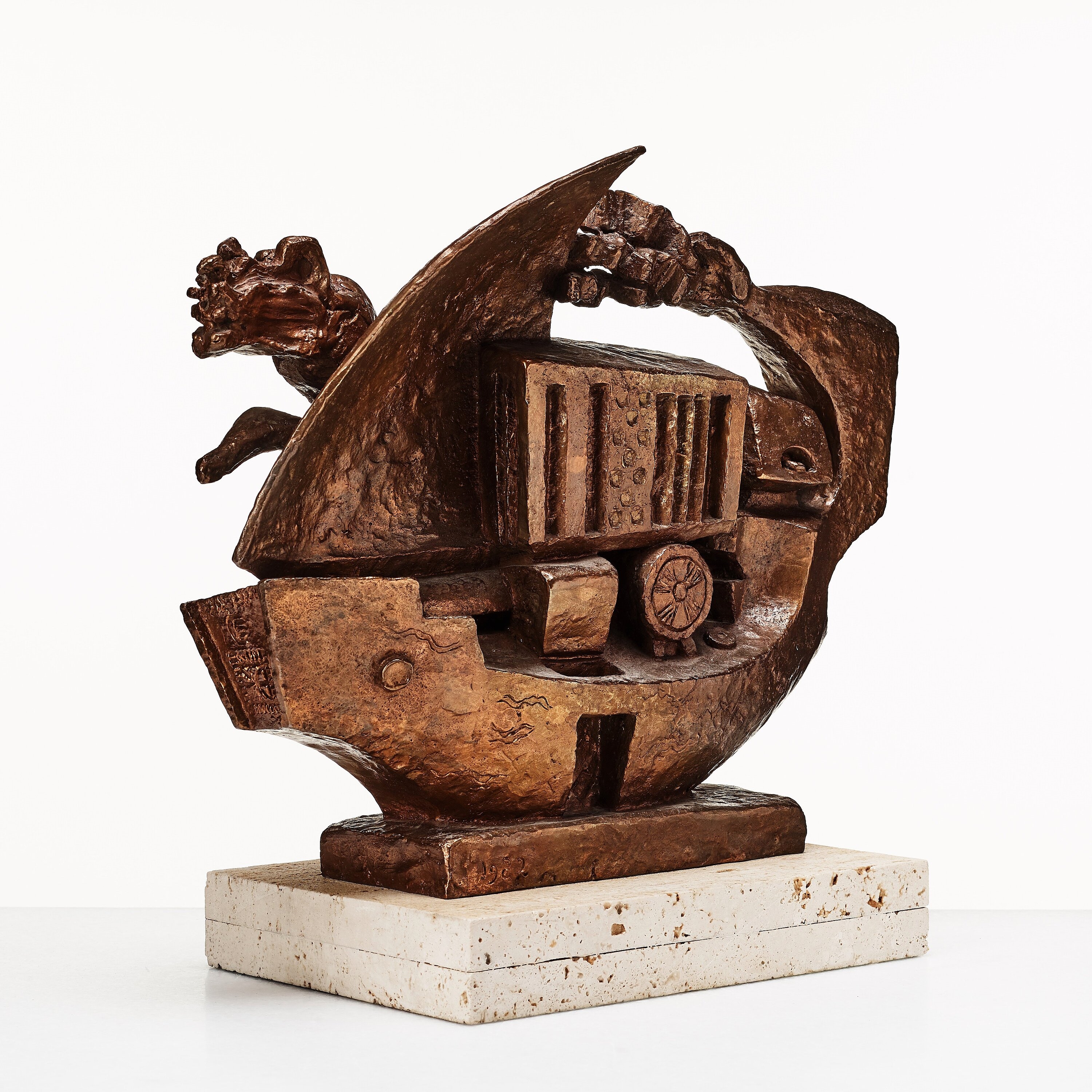 Artwork by Eric Grate, "Columbi hemfärd", Made of Bronze