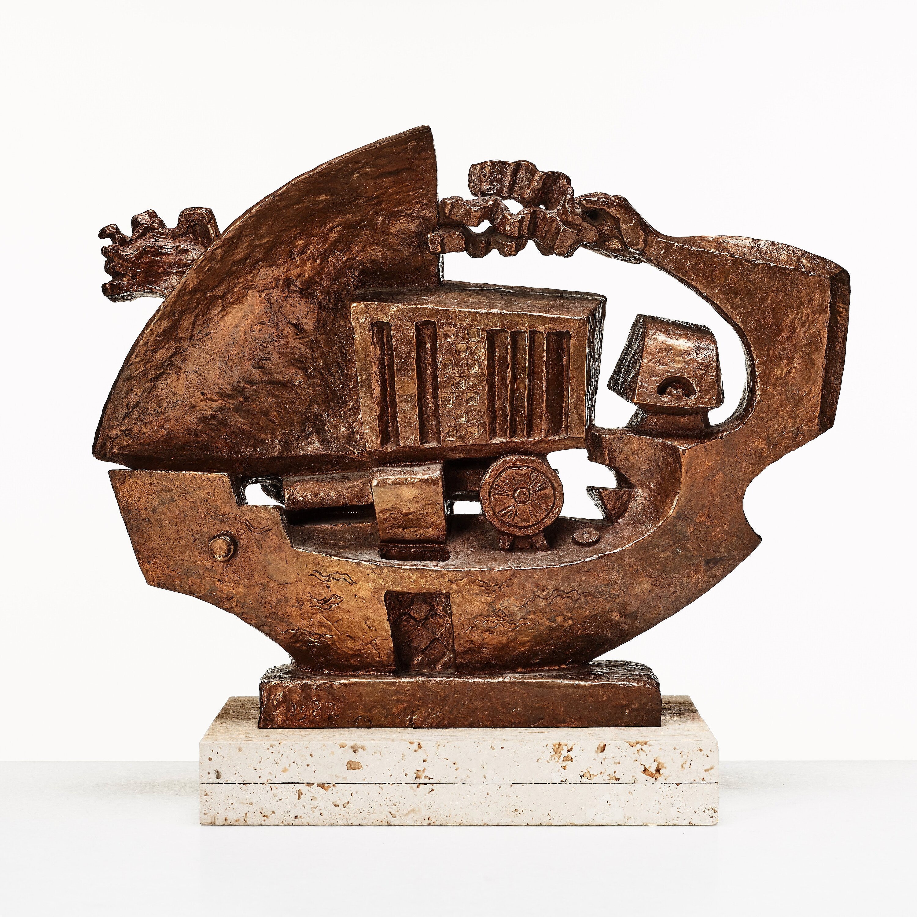 Artwork by Eric Grate, "Columbi hemfärd", Made of Bronze