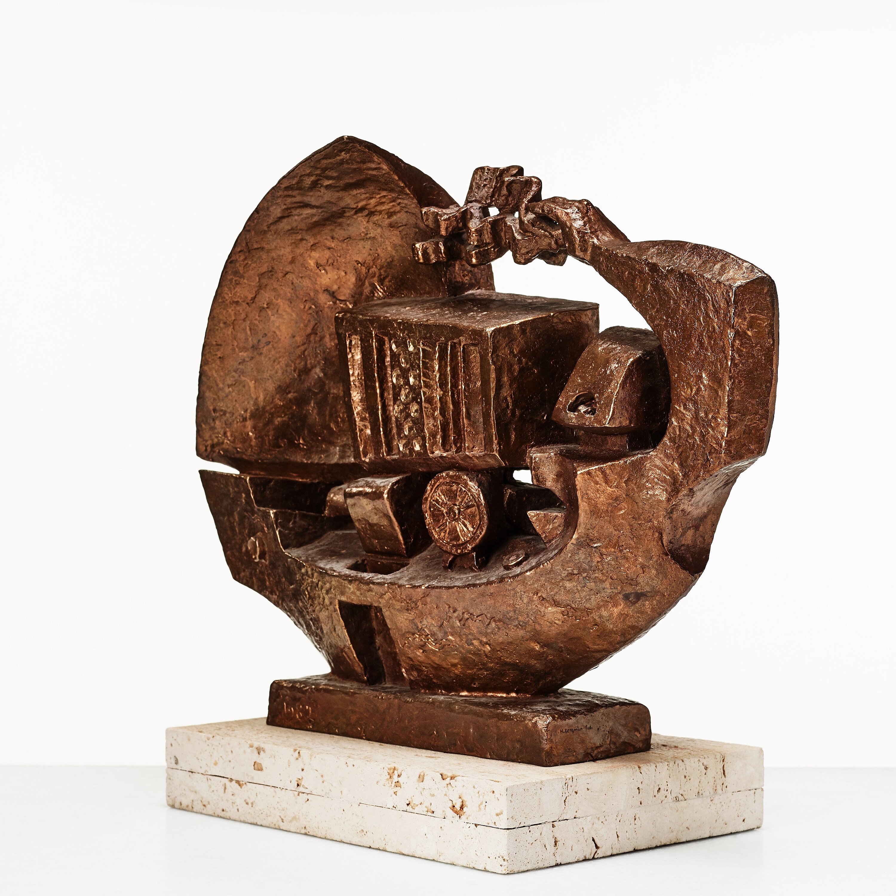 Artwork by Eric Grate, "Columbi hemfärd", Made of Bronze