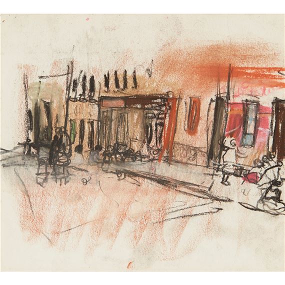 GLASGOW STREET SCENE WITH CHILDREN by Joan Kathleen Hardy Eardley