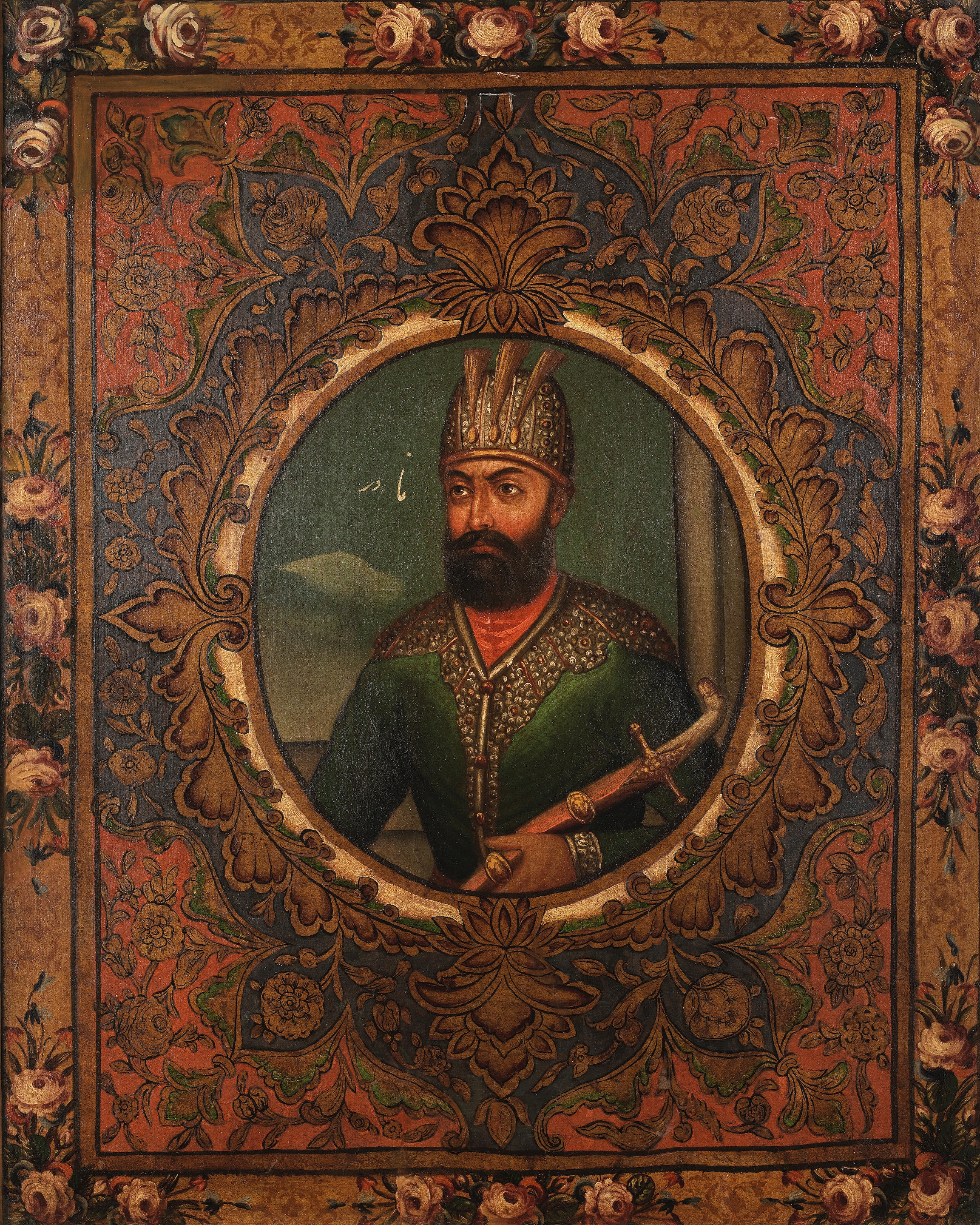 Artwork by Persian School, 19th Century, Nadir Shah, Made of oil on canvas