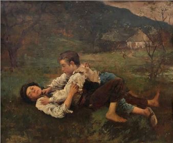 The pugilat - Honoré Umbricht