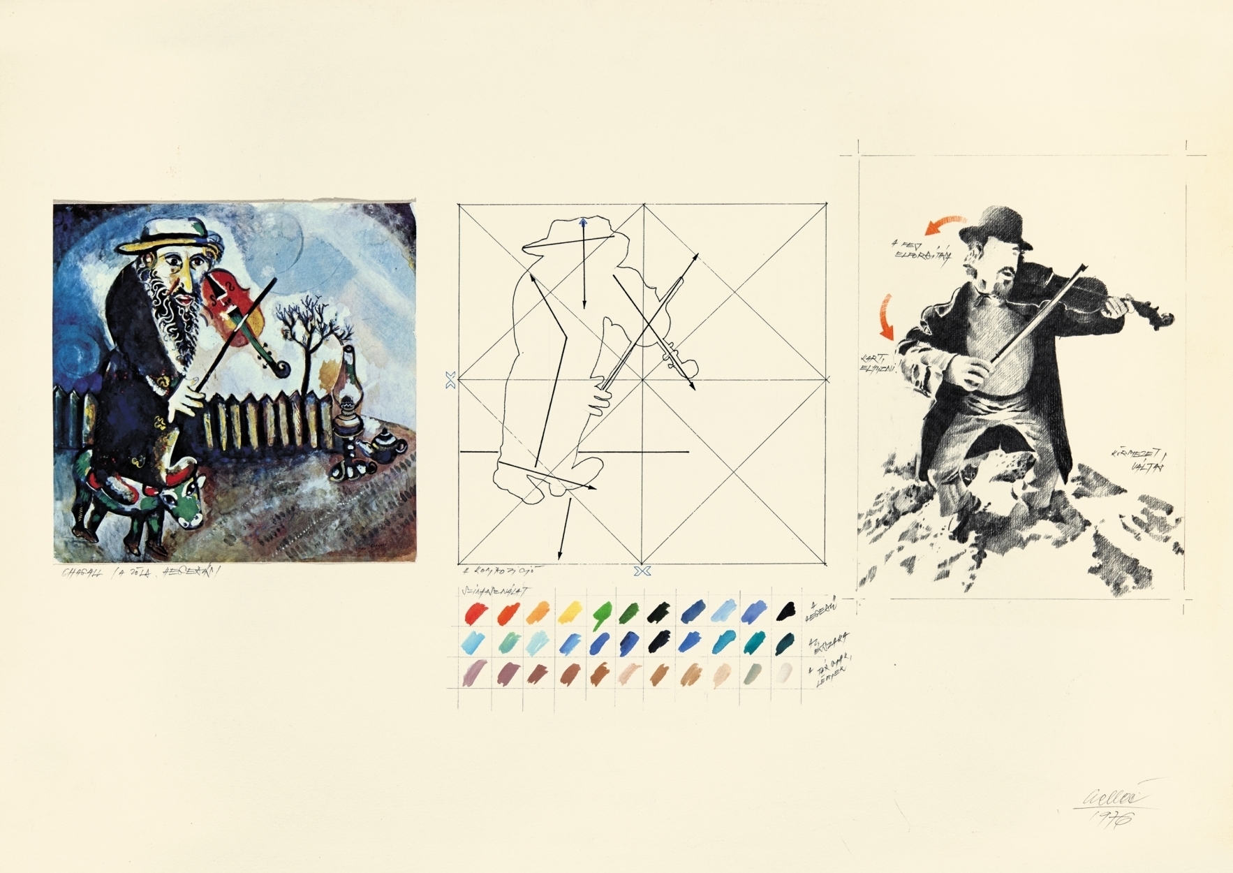 István Brúnó Gellér Identification for Marc Chagall's 'Fiddler' (1976