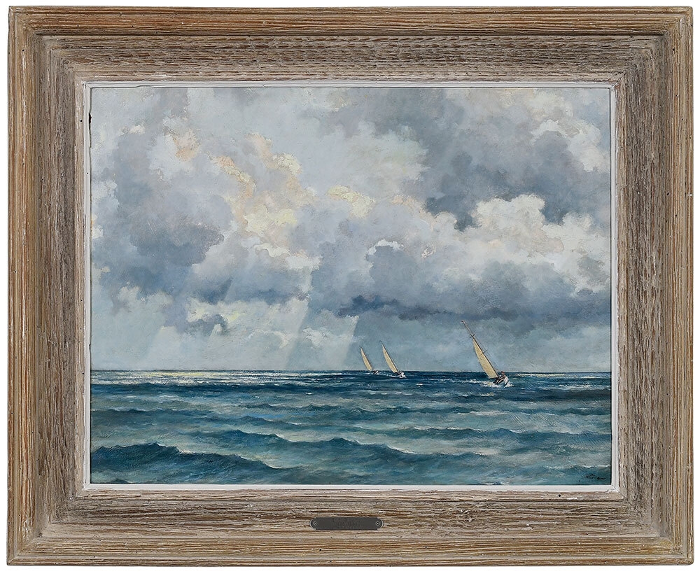 Artwork by Eric Sloane, Squall, Made of oil on board