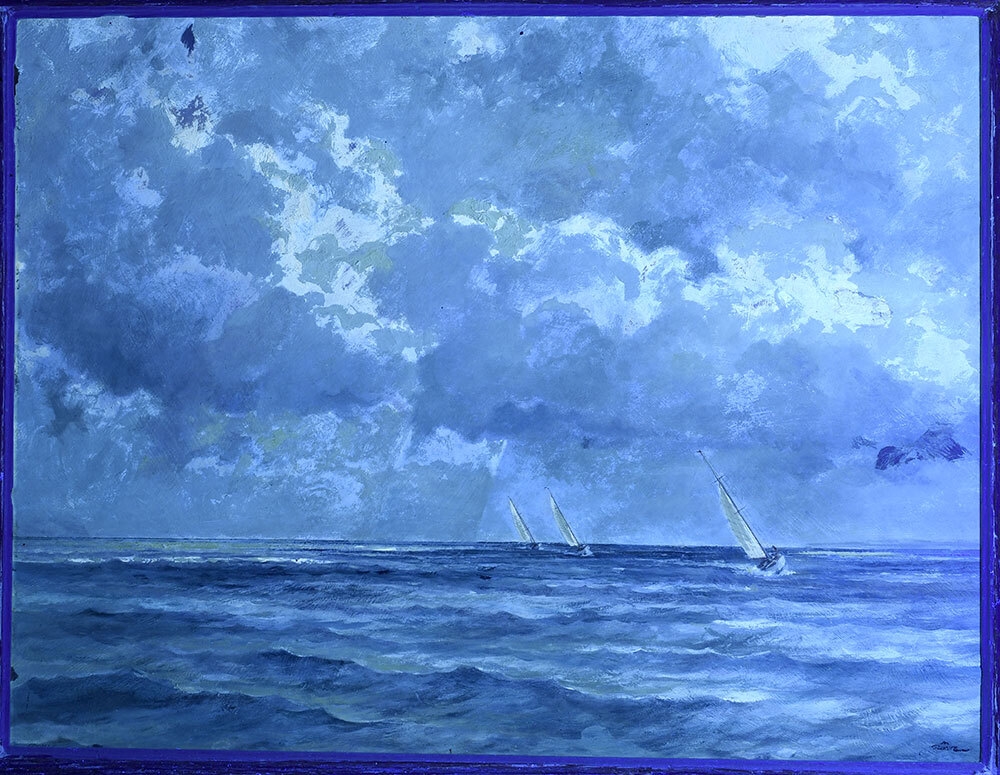 Artwork by Eric Sloane, Squall, Made of oil on board