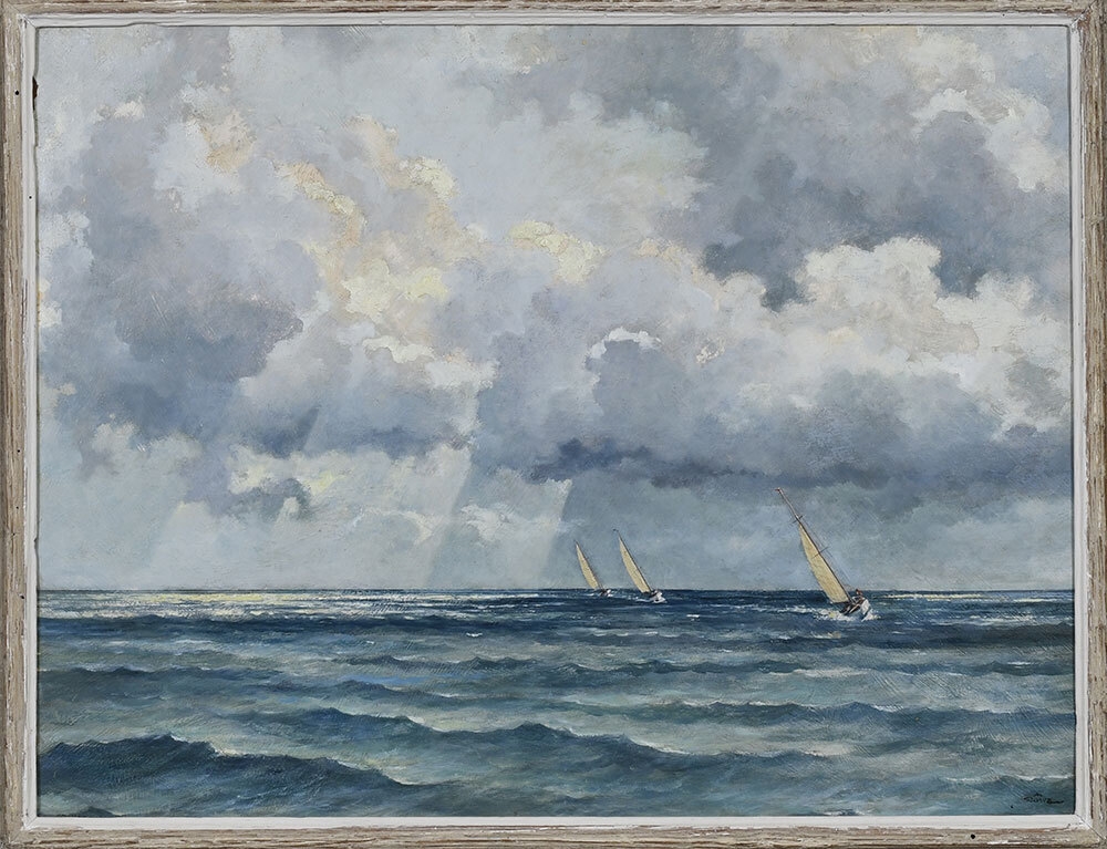 Artwork by Eric Sloane, Squall, Made of oil on board
