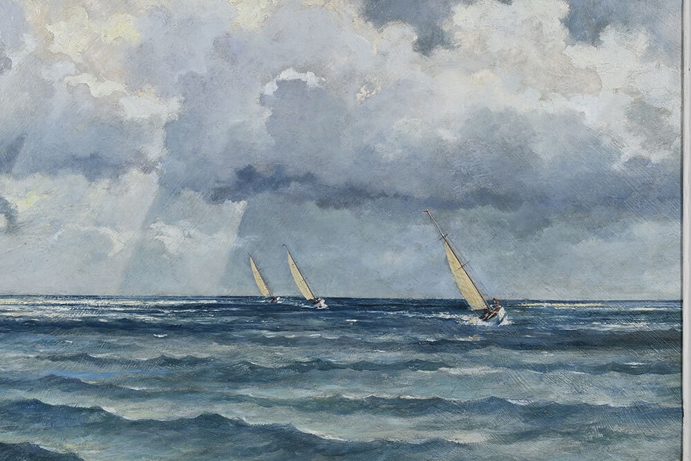 Artwork by Eric Sloane, Squall, Made of oil on board