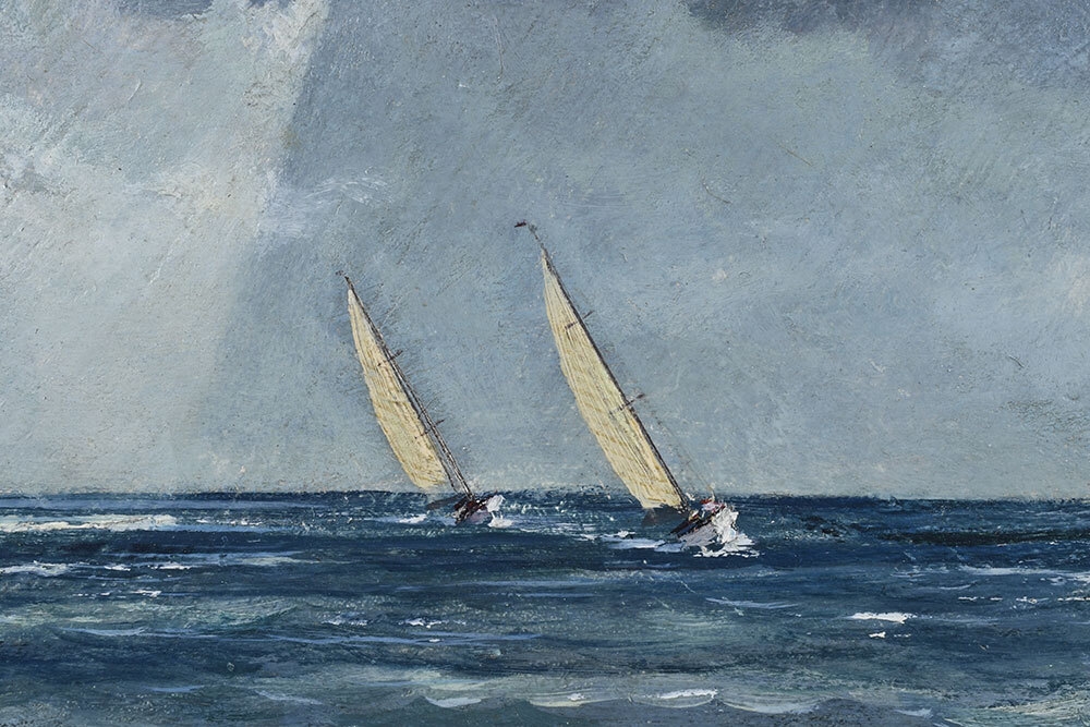 Artwork by Eric Sloane, Squall, Made of oil on board
