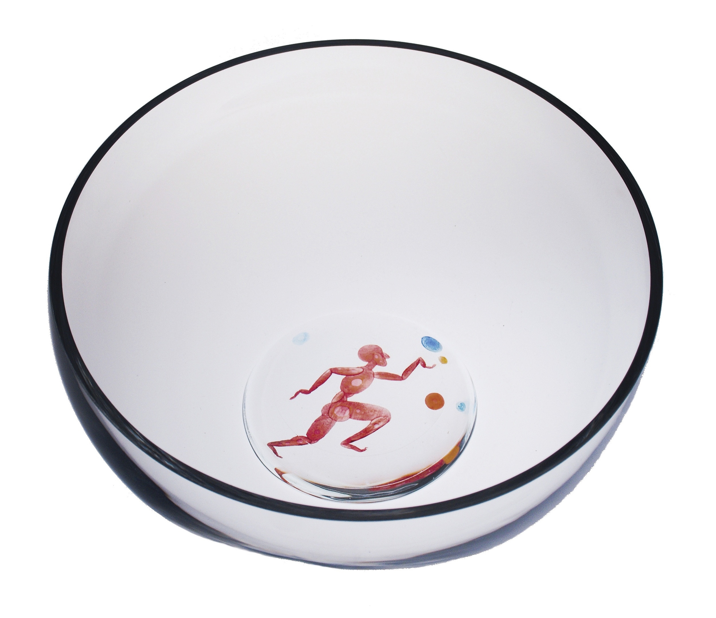 Artwork by Pavlína Čambalová, MÍSA - BUBLINY, Made of metallurgical glass engraved, colored, glued