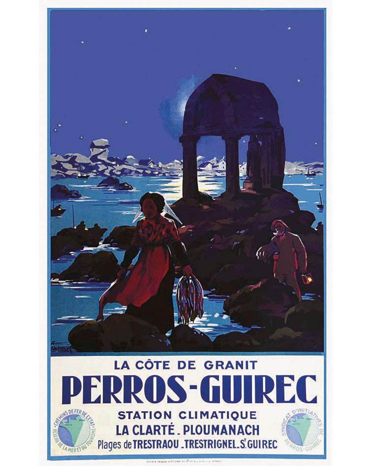 Artwork by A. T. Claittant, Lucien Serre & Cie Paris, Made of Canvas Print, Vintage Poster on Linnen TBE A -