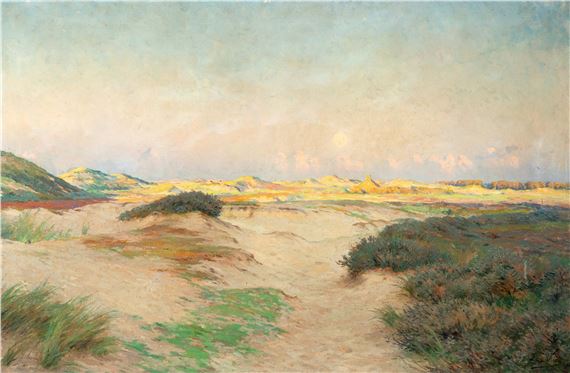 Fisherman's Cottages in the Dunes by Emmanuel Vierin, 1896