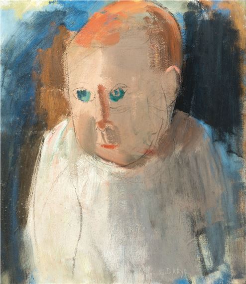 Redhaired baby by Hippolyte Daeye, circa 1925