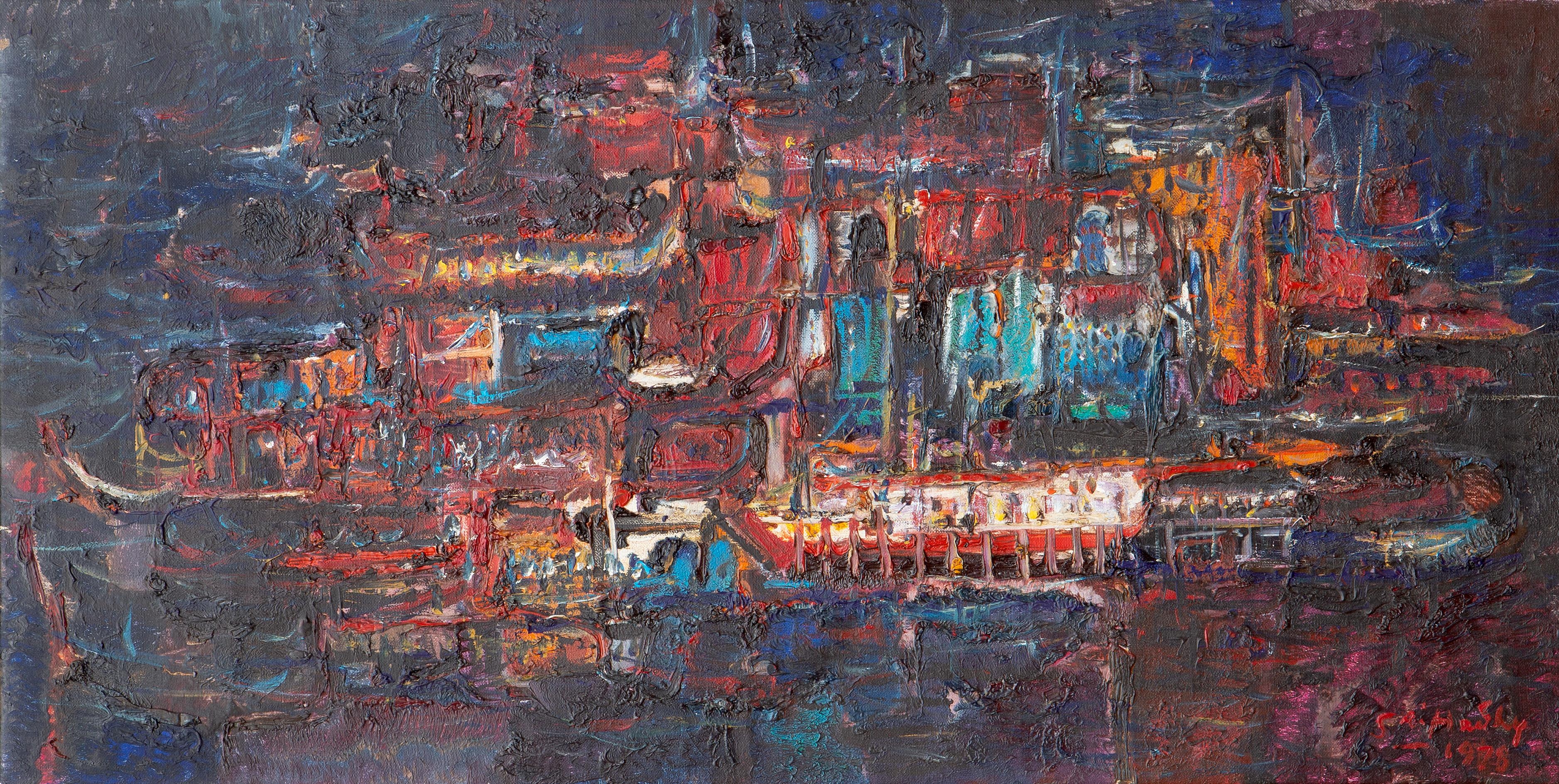 Artwork by Sri Hadhy, 'Rabat 14' / Fishing boats, Made of oil on canvas