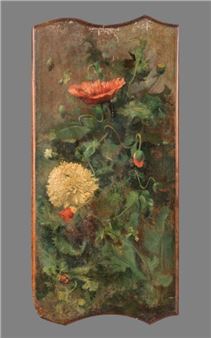 Four Works: Flower panels - Undergrowth - Paul Lemariee