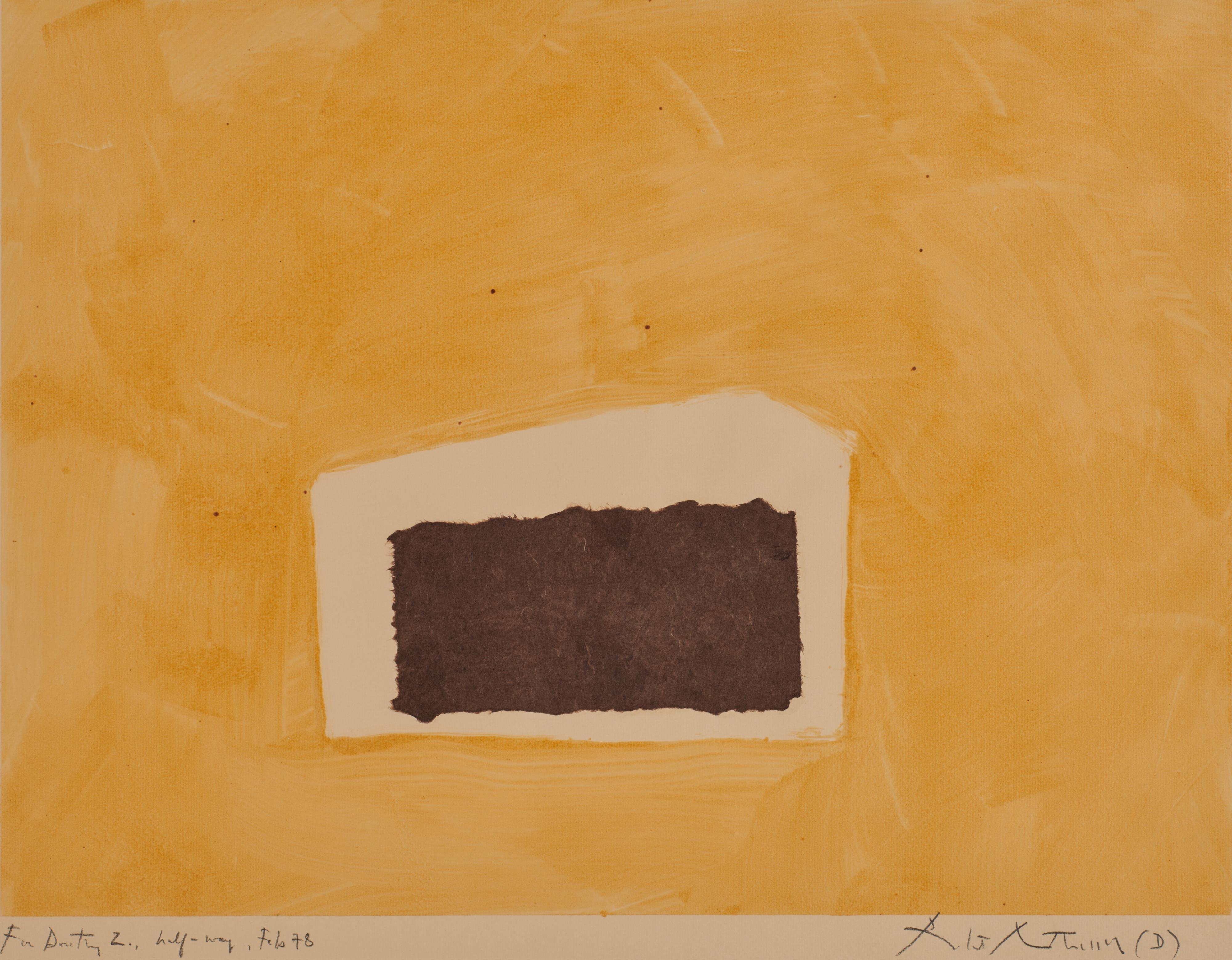Artwork by Robert Motherwell, Abyss, Made of monotype and collage