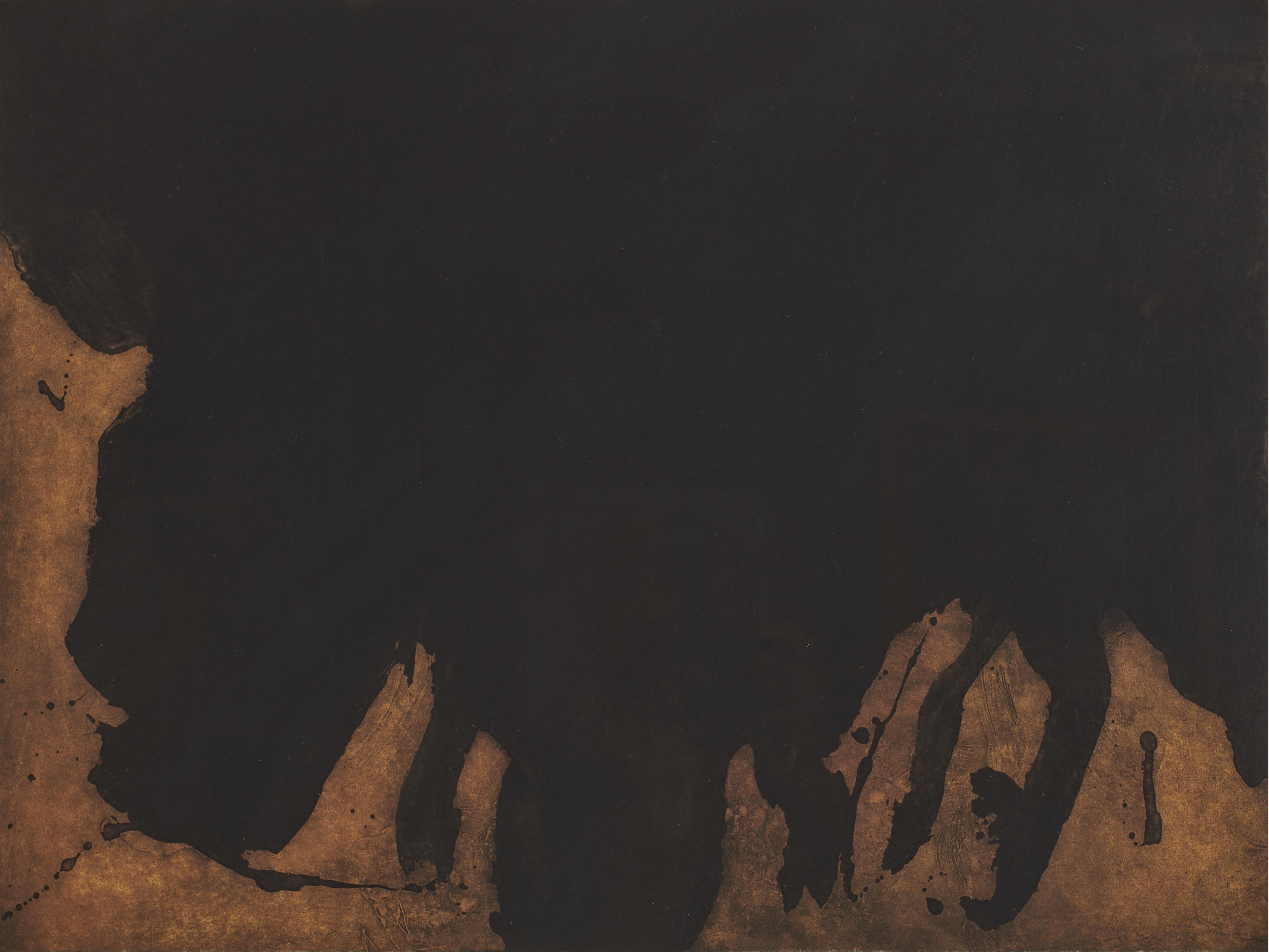 Artwork by Robert Motherwell, Delta, Made of aquatint