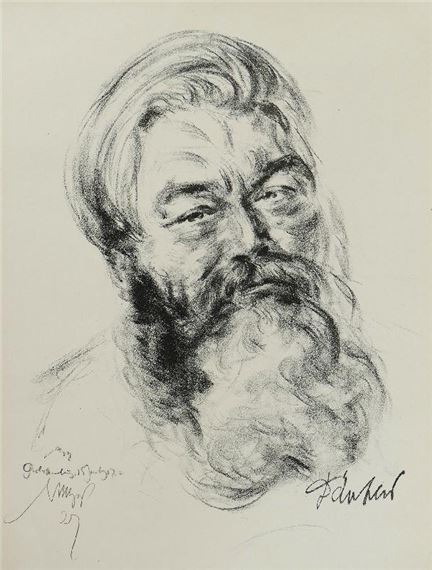 Bildnis Theodor Däubler by Emil Stumpp, 1927