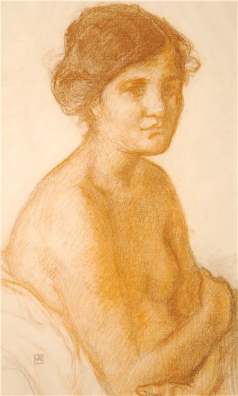 Jeune femme au torse nu by Théo van Rysselberghe