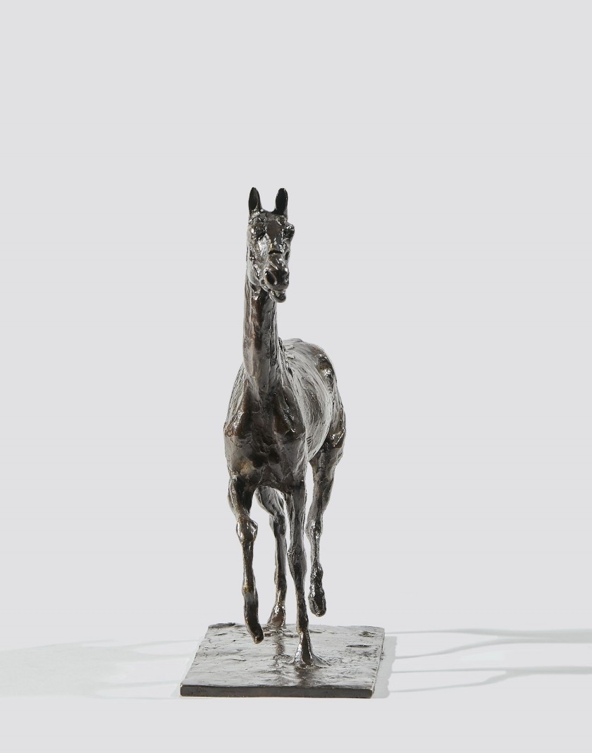 Artwork by Edgar Degas, Cheval marchant au pas relevé, Made of Bronze with brown patina
