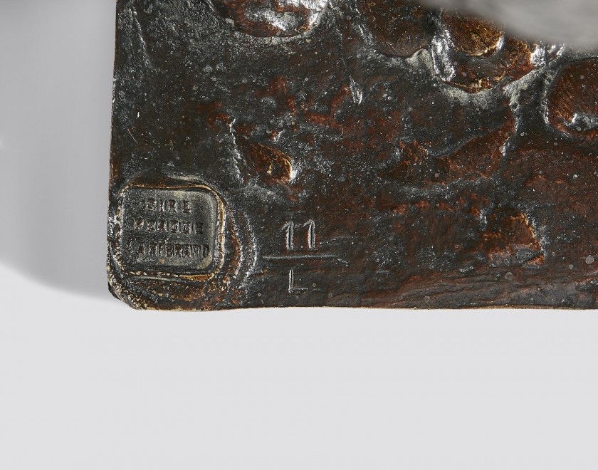 Artwork by Edgar Degas, Cheval marchant au pas relevé, Made of Bronze with brown patina