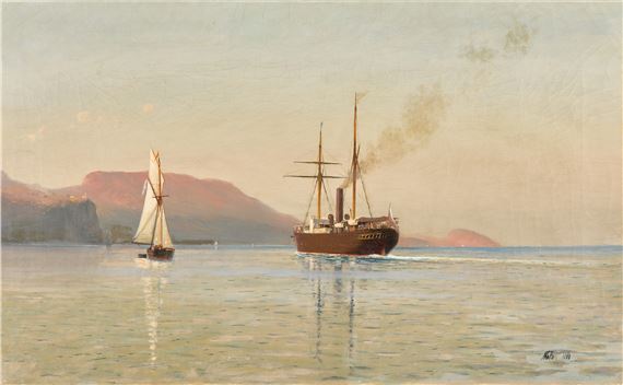Approaching the Southern Crimean Coast by Lev Felixovich Lagorio, dated 1886