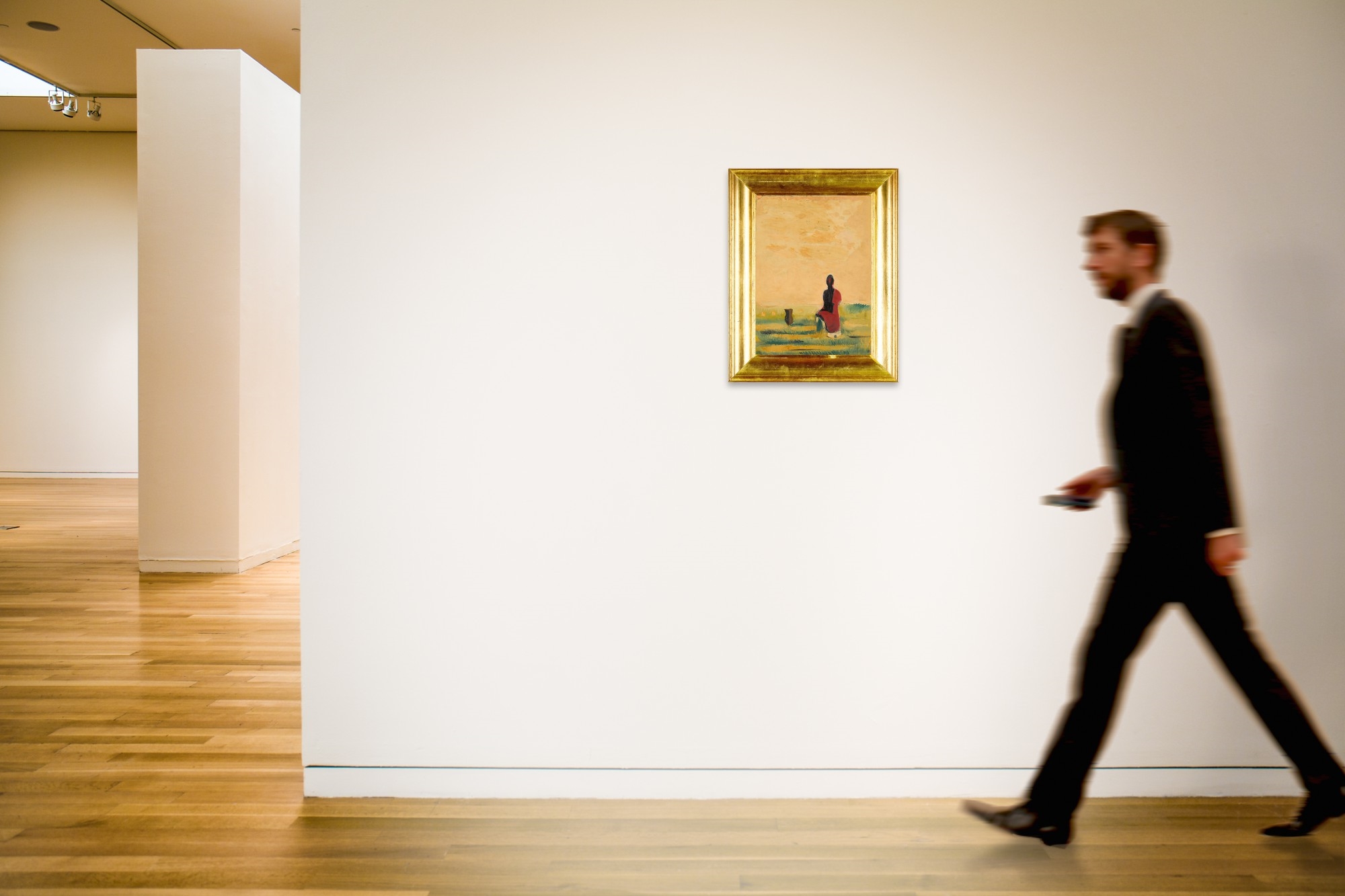 Artwork by Konstantin Rozhdestvensky, Seated Woman with a Jug, Made of oil on card laid on cardboard