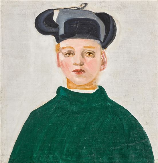 Boy in an Ushanka by Konstantin Rozhdestvensky, dated 1928