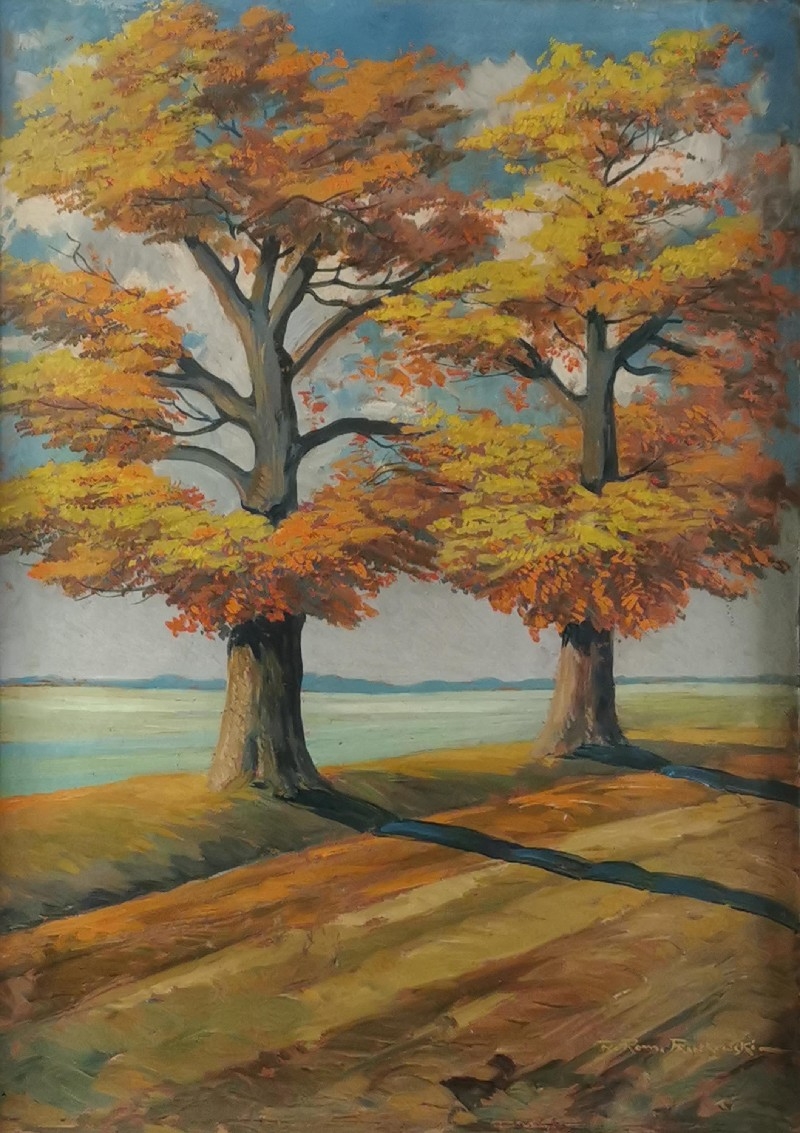 Artwork by Franciszek Roman Rutkowski, ń, Made of oil, cardboard