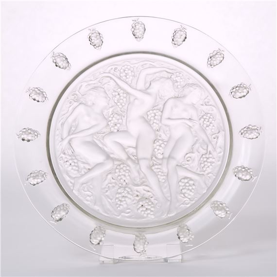 René Lalique | Lalique Moulded and Partly Frosted Glass Charger | MutualArt
