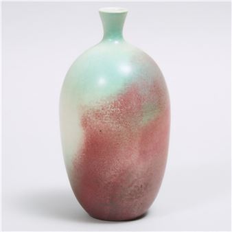 Red and Green Jun Glazed Vase - Erica Deichmann Gregg