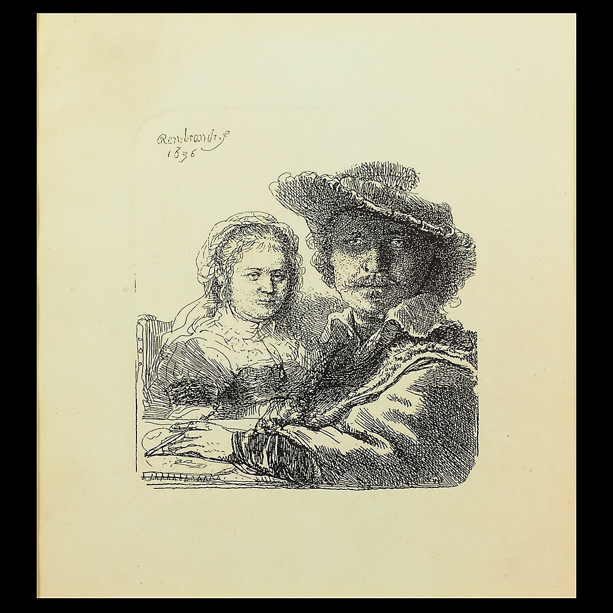 Rembrandt van Rijn | Self Portrait with Saskia (20th Century) | MutualArt