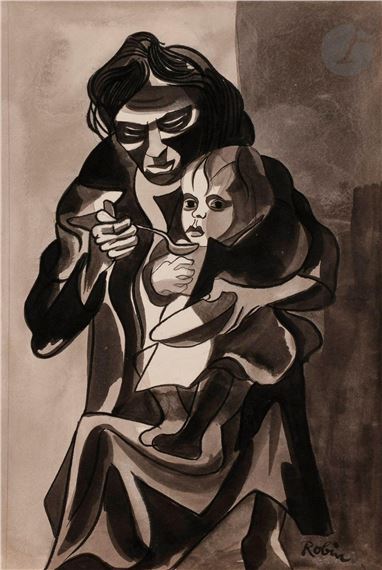 Le goûter - La partie de ballon by Gabriel Robin