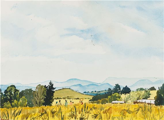 Landscape with Figures and Dwellings, recto; Storm over the Sea, verso by Richard Cheales